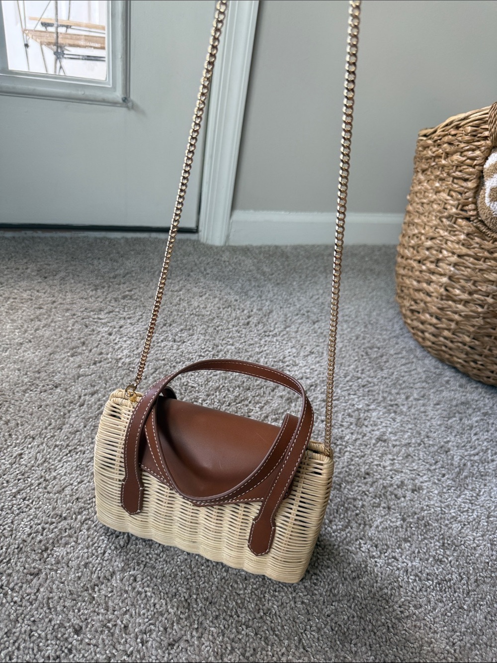 Small rattan top-handle bag - Picture 8 of 8